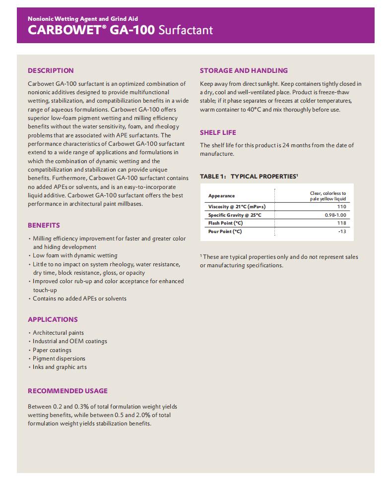 Carbowet GA-100表面活性劑(圖1)